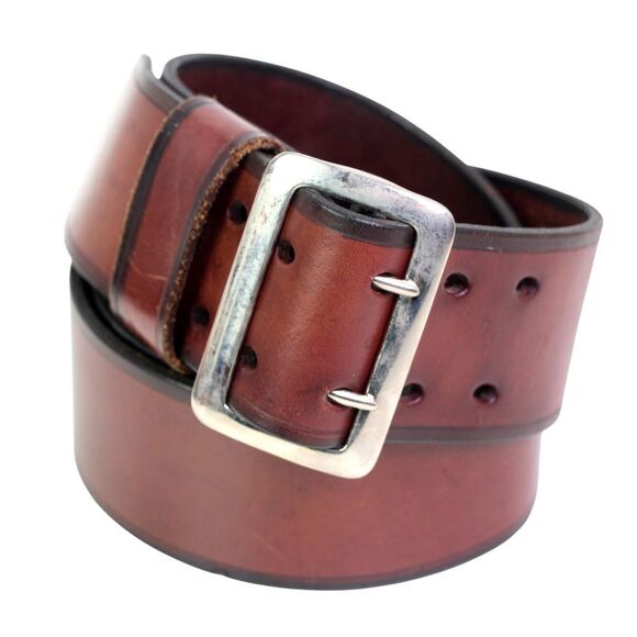 SADDLE BROWN GENUINE LEATHER 2"Wd CASUAL DRESS MARINAS MEN'S BELT Sz XXL (67T - Picture 2 of 12
